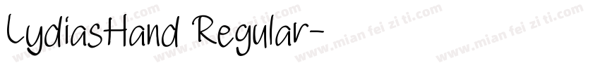 LydiasHand Regular字体转换